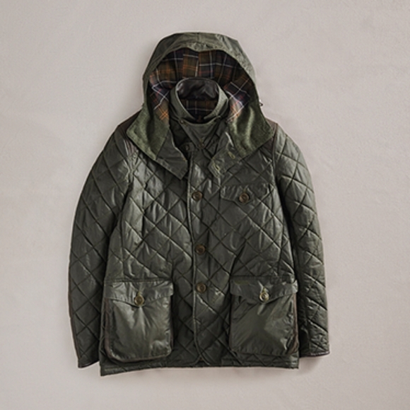 Barbour x TO KI TO Driving Quilted Waxed Jacket - Picture 2 of 5